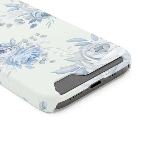 Classic Blue Floral - Card Holder Cases - phone cases Classic Blue Floral - Card Holder Cases - phone cases