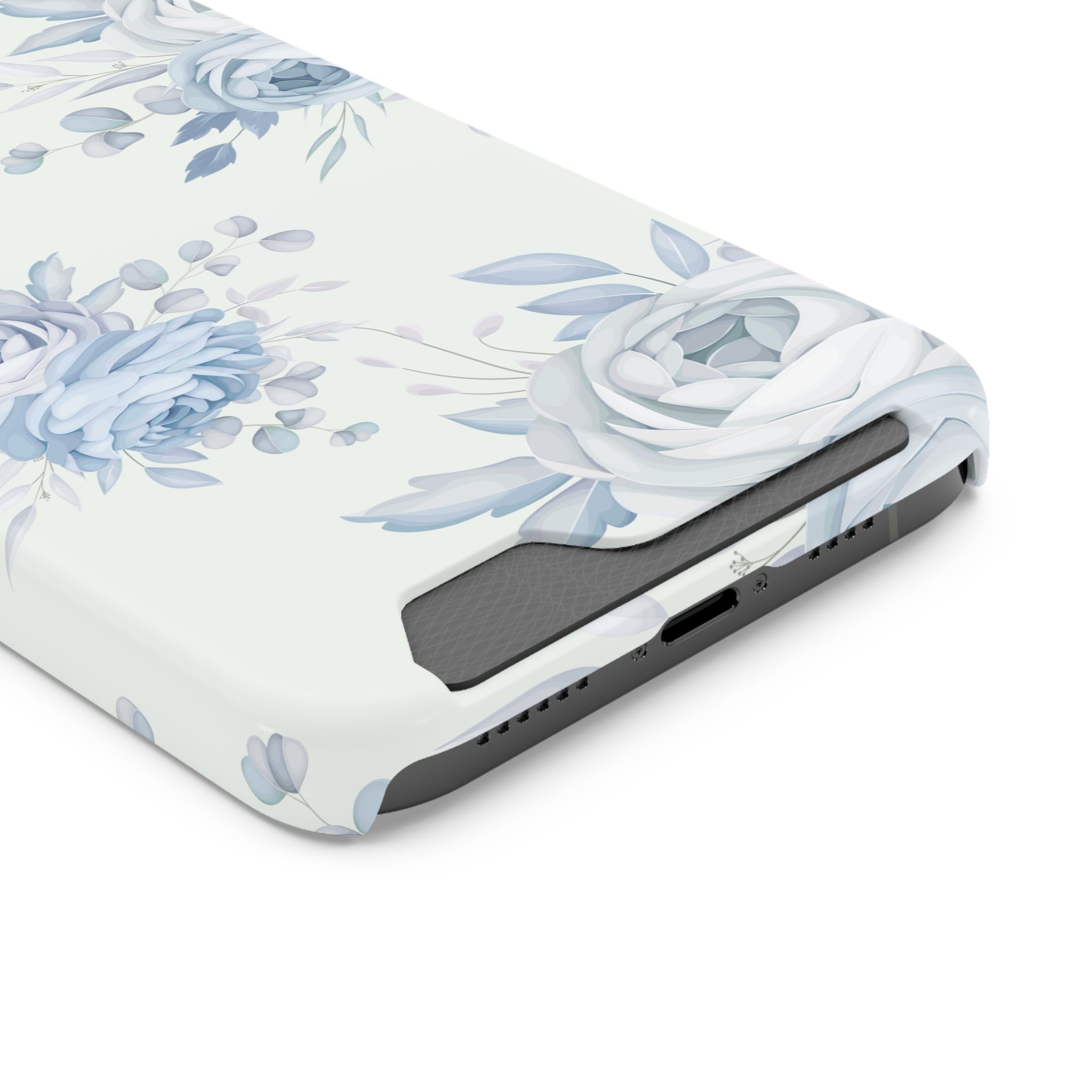 Classic Blue Floral - Card Holder Cases - phone cases Classic Blue Floral - Card Holder Cases - phone cases