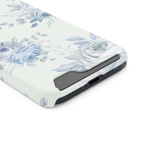 Classic Blue Floral - Card Holder Cases - phone cases Classic Blue Floral - Card Holder Cases - phone cases