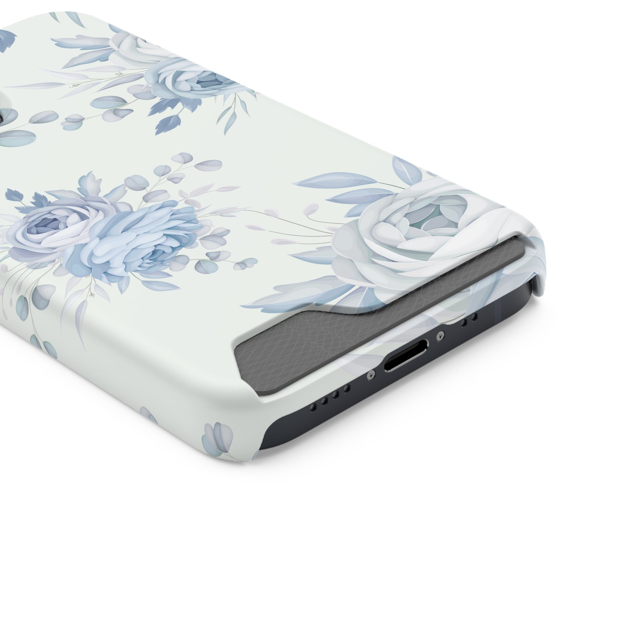 Classic Blue Floral - Card Holder Cases - phone cases Classic Blue Floral - Card Holder Cases - phone cases