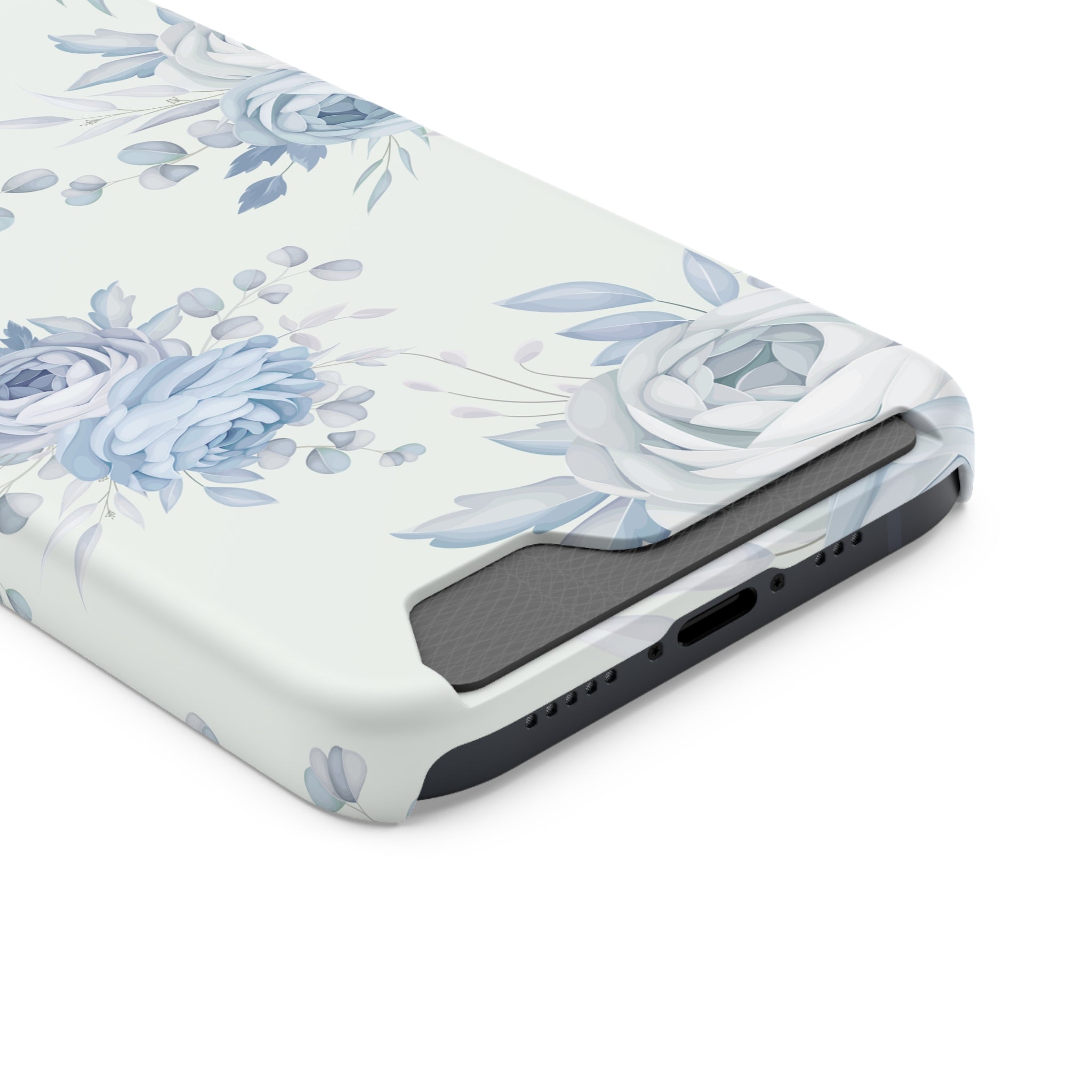Classic Blue Floral - Card Holder Cases - phone cases Classic Blue Floral - Card Holder Cases - phone cases