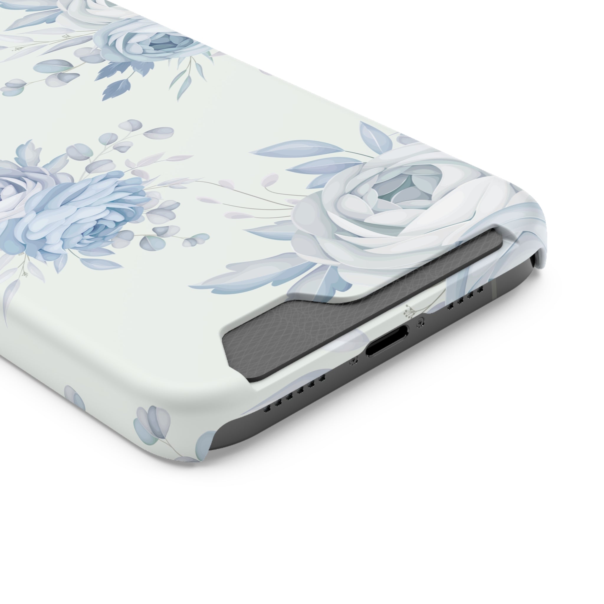 Classic Blue Floral - Card Holder Cases - phone cases Classic Blue Floral - Card Holder Cases - phone cases