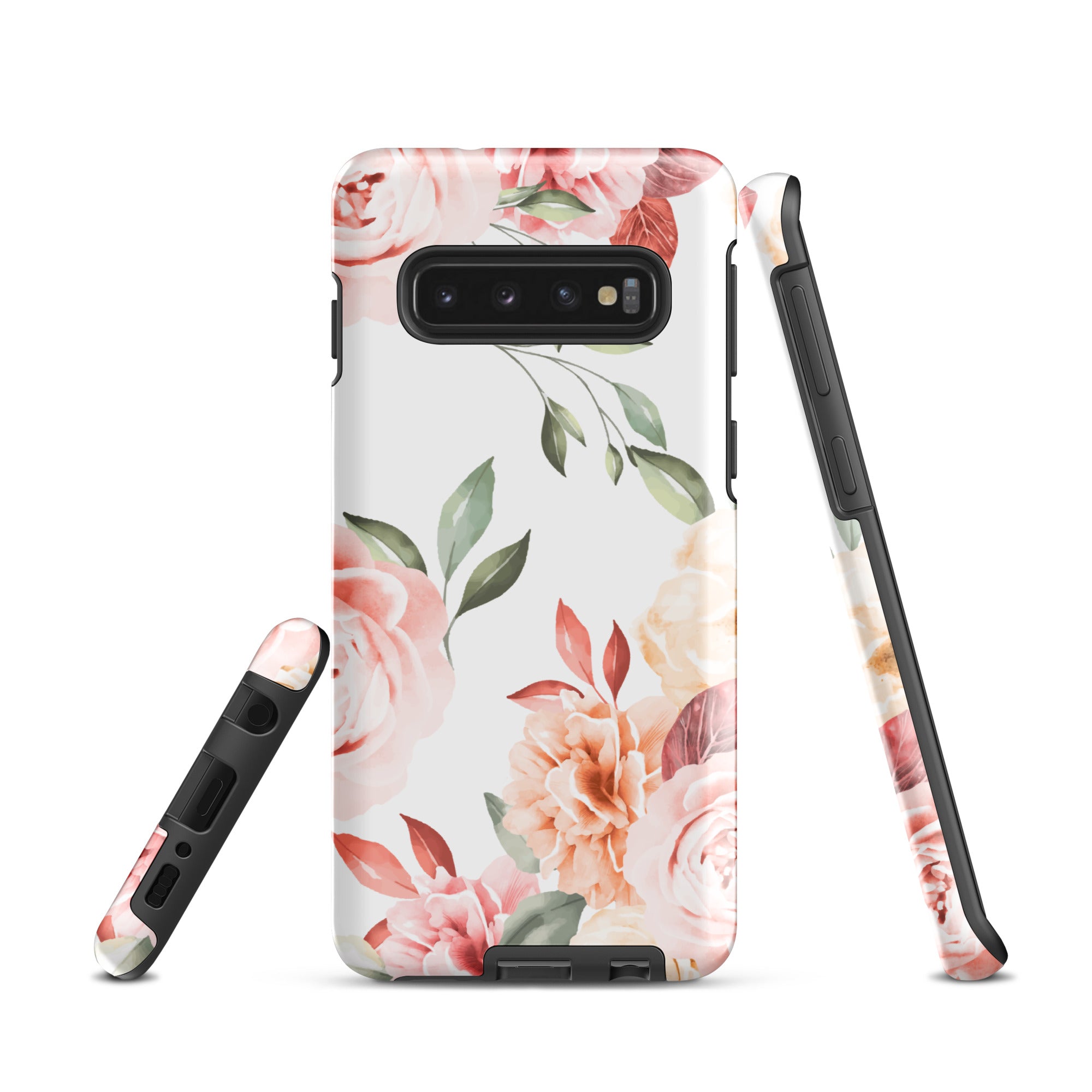 Vintage Floral - Samsung Tough Case Glossy Samsung Galaxy S10 - phone cases Vintage Floral - Samsung Tough Case Glossy Samsung Galaxy S10 - phone cases
