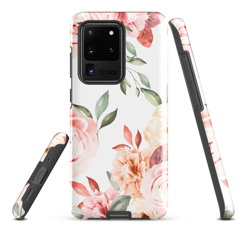 Vintage Floral - Samsung Tough Case Glossy Samsung Galaxy S20 Ultra - phone cases Vintage Floral - Samsung Tough Case Glossy Samsung Galaxy S20 Ultra - phone cases