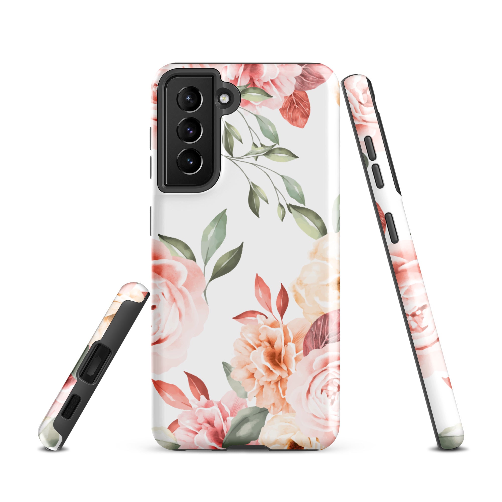 Vintage Floral - Samsung Tough Case Glossy Samsung Galaxy S21 - phone cases Vintage Floral - Samsung Tough Case Glossy Samsung Galaxy S21 - phone cases