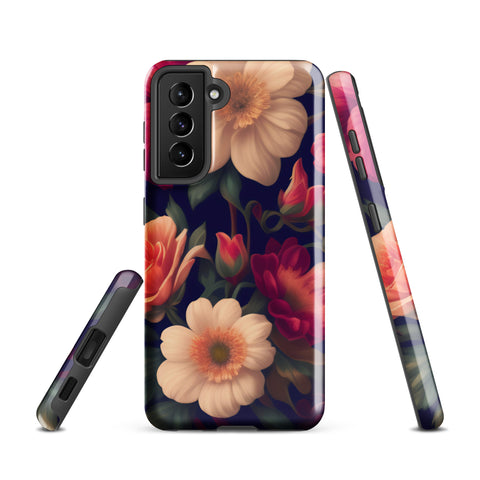 Floral - Samsung Tough Case Glossy Samsung Galaxy S21 - phone cases Floral - Samsung Tough Case Glossy Samsung Galaxy S21 - phone cases