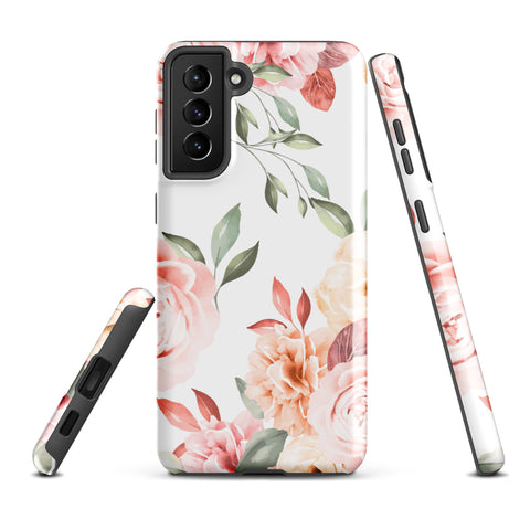 Vintage Floral - Samsung Tough Case Glossy Samsung Galaxy S21 Plus - phone cases Vintage Floral - Samsung Tough Case Glossy Samsung Galaxy S21 Plus - phone cases