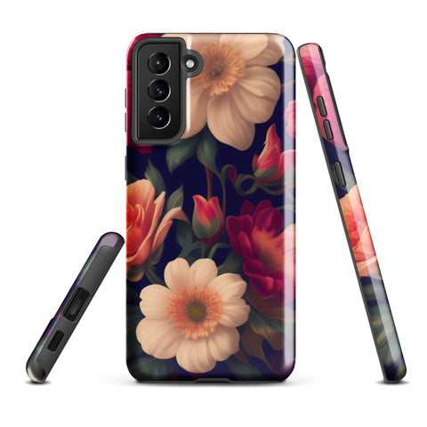 Floral - Samsung Tough Case Glossy Samsung Galaxy S21 Plus - phone cases Floral - Samsung Tough Case Glossy Samsung Galaxy S21 Plus - phone cases