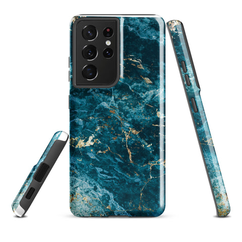 Liquid Blue marble - Samsung Tough Case Glossy Samsung Galaxy S21 Ultra - phone cases Liquid Blue marble - Samsung Tough Case Glossy Samsung Galaxy S21 Ultra - phone cases