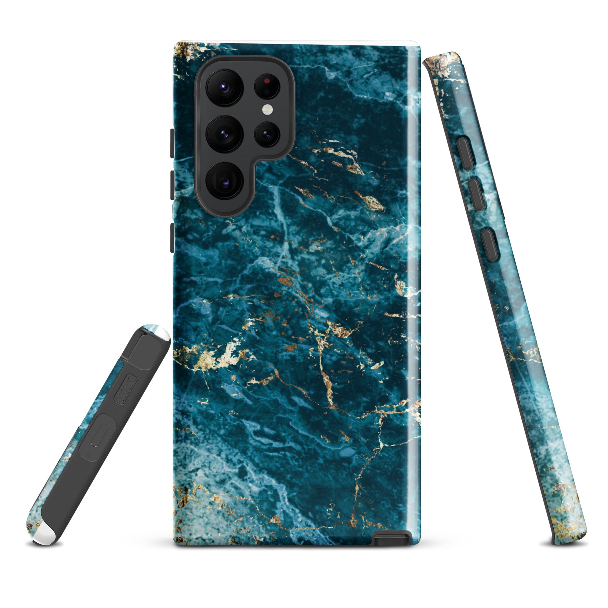 Liquid Blue marble - Samsung Tough Case Glossy Samsung Galaxy S22 Ultra - phone cases Liquid Blue marble - Samsung Tough Case Glossy Samsung Galaxy S22 Ultra - phone cases