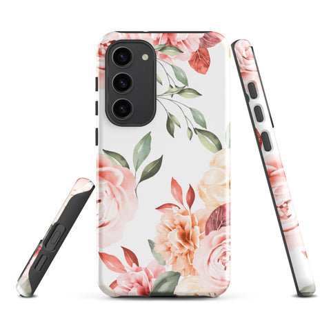 Vintage Floral - Samsung Tough Case Glossy Samsung Galaxy S23 Plus - phone cases Vintage Floral - Samsung Tough Case Glossy Samsung Galaxy S23 Plus - phone cases