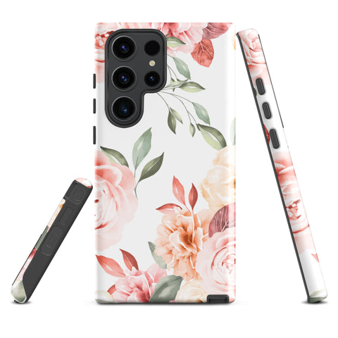 Vintage Floral - Samsung Tough Case Glossy Samsung Galaxy S23 Ultra - phone cases Vintage Floral - Samsung Tough Case Glossy Samsung Galaxy S23 Ultra - phone cases