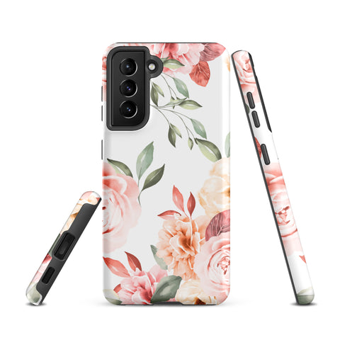 Vintage Floral - Samsung Tough Case Matte Samsung Galaxy S21 - phone cases Vintage Floral - Samsung Tough Case Matte Samsung Galaxy S21 - phone cases