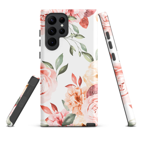 Vintage Floral - Samsung Tough Case Matte Samsung Galaxy S22 Ultra - phone cases Vintage Floral - Samsung Tough Case Matte Samsung Galaxy S22 Ultra - phone cases