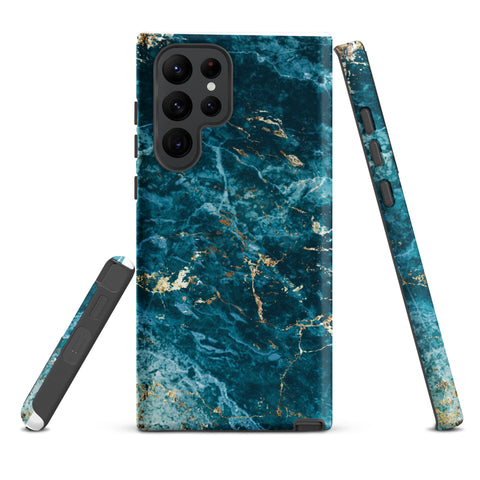 Liquid Blue marble - Samsung Tough Case Matte Samsung Galaxy S22 Ultra - phone cases Liquid Blue marble - Samsung Tough Case Matte Samsung Galaxy S22 Ultra - phone cases