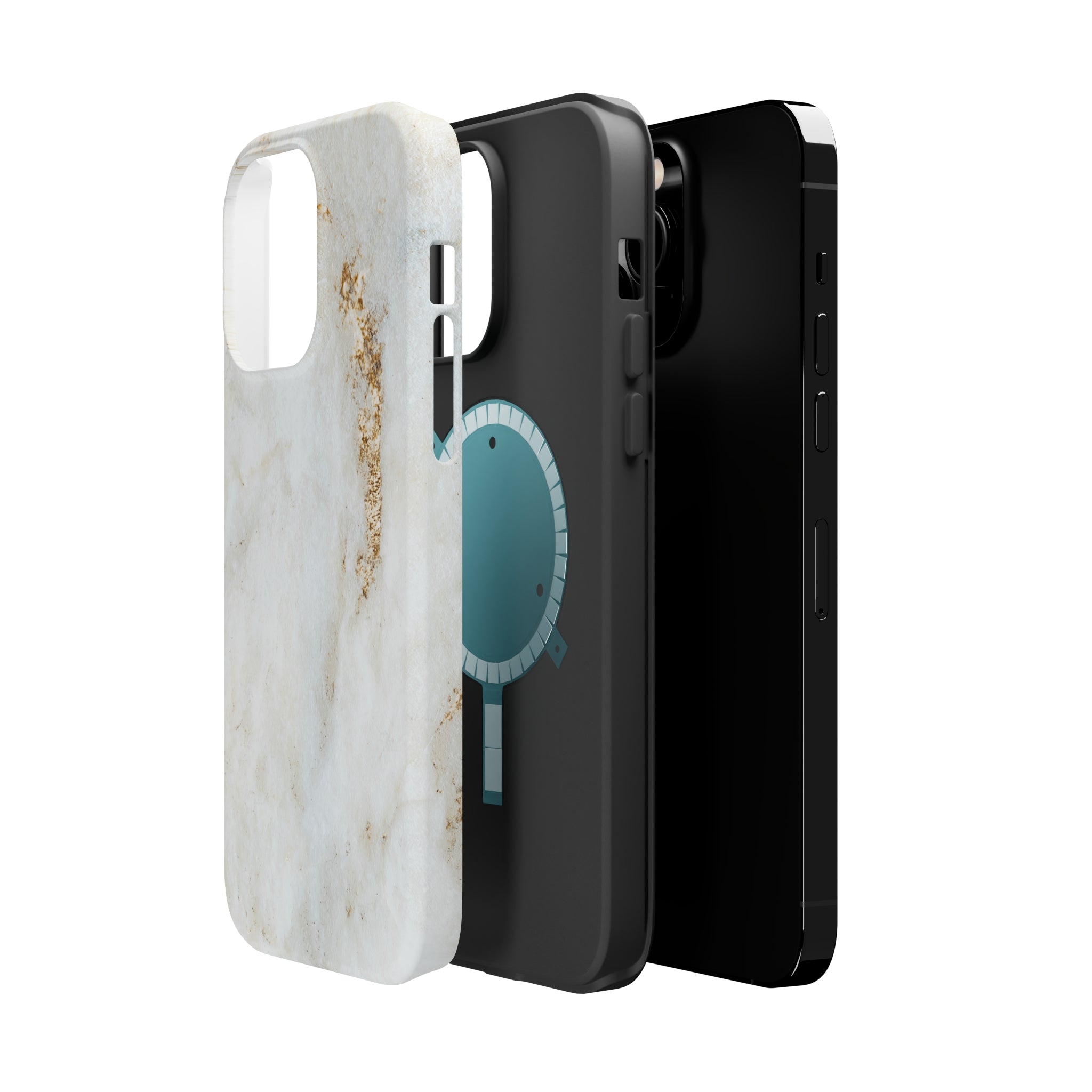 White Golden Marble - MagSafe Cases - phone cases