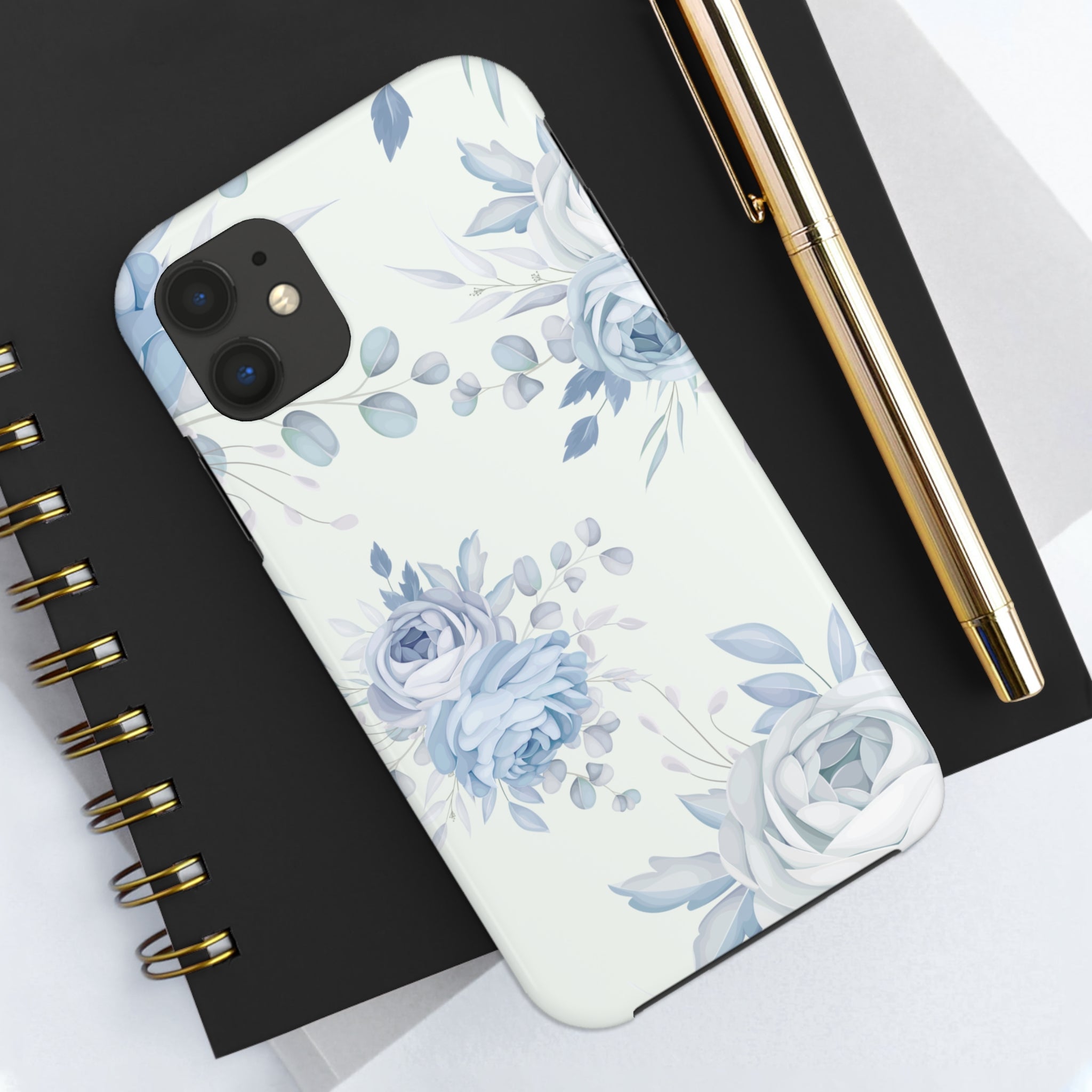 Classic Blue Floral - iPhone Tough Cases - phone cases