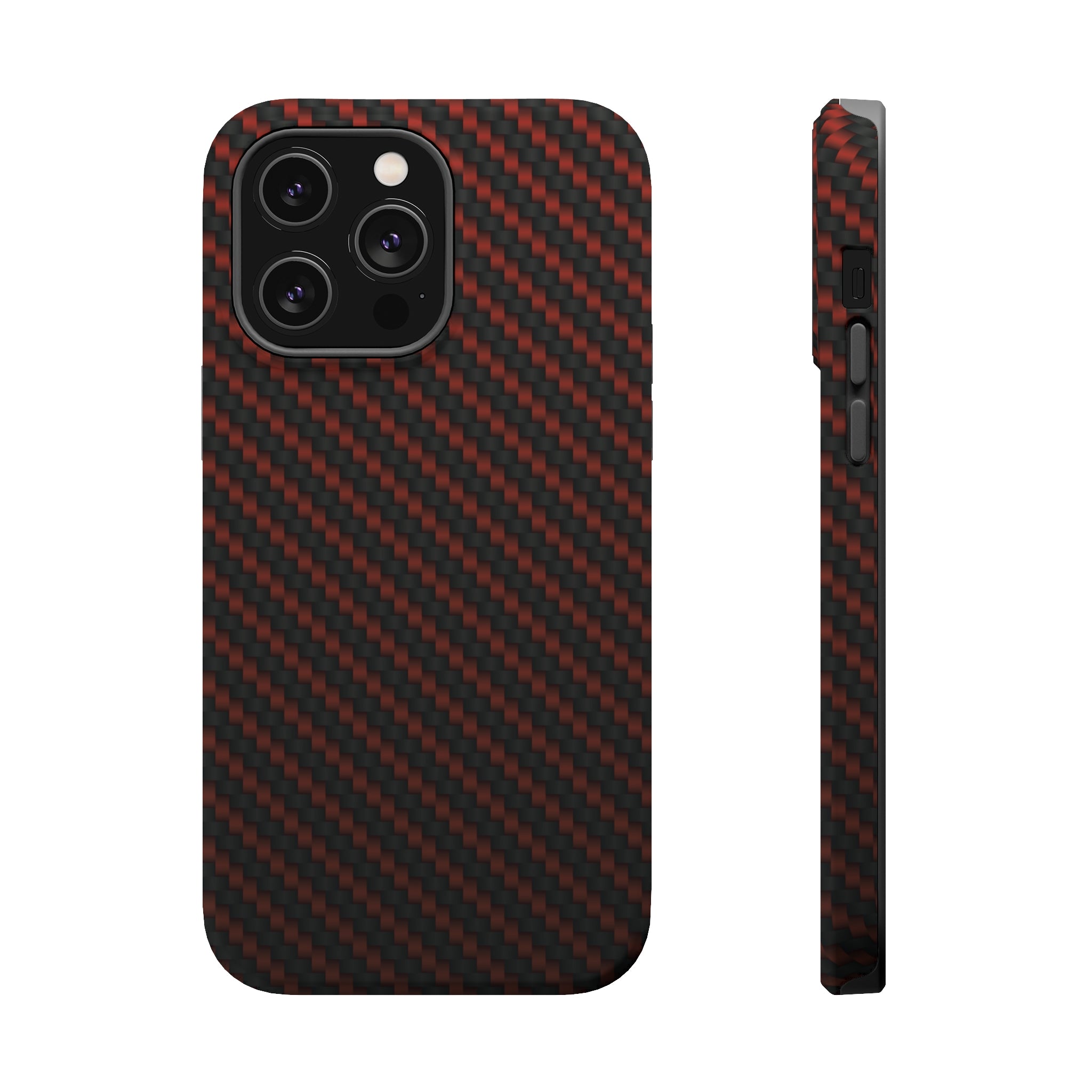 Red carbon fiber - MagSafe Cases iPhone 14 Pro Max Matte - phone cases