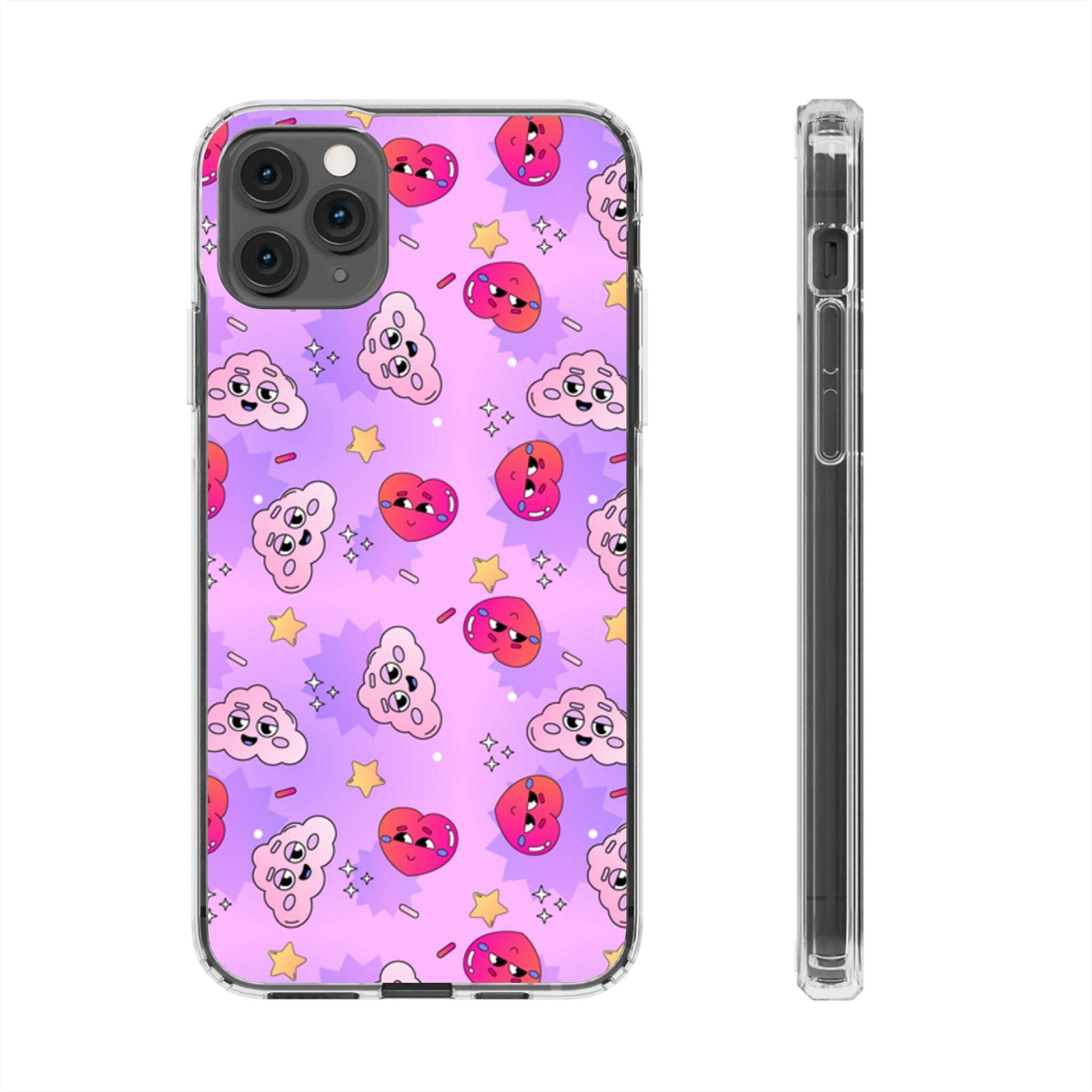 Clouds & Hearts - iPhone Clear Cases iPhone 11 Pro Max Without gift packaging - phone cases