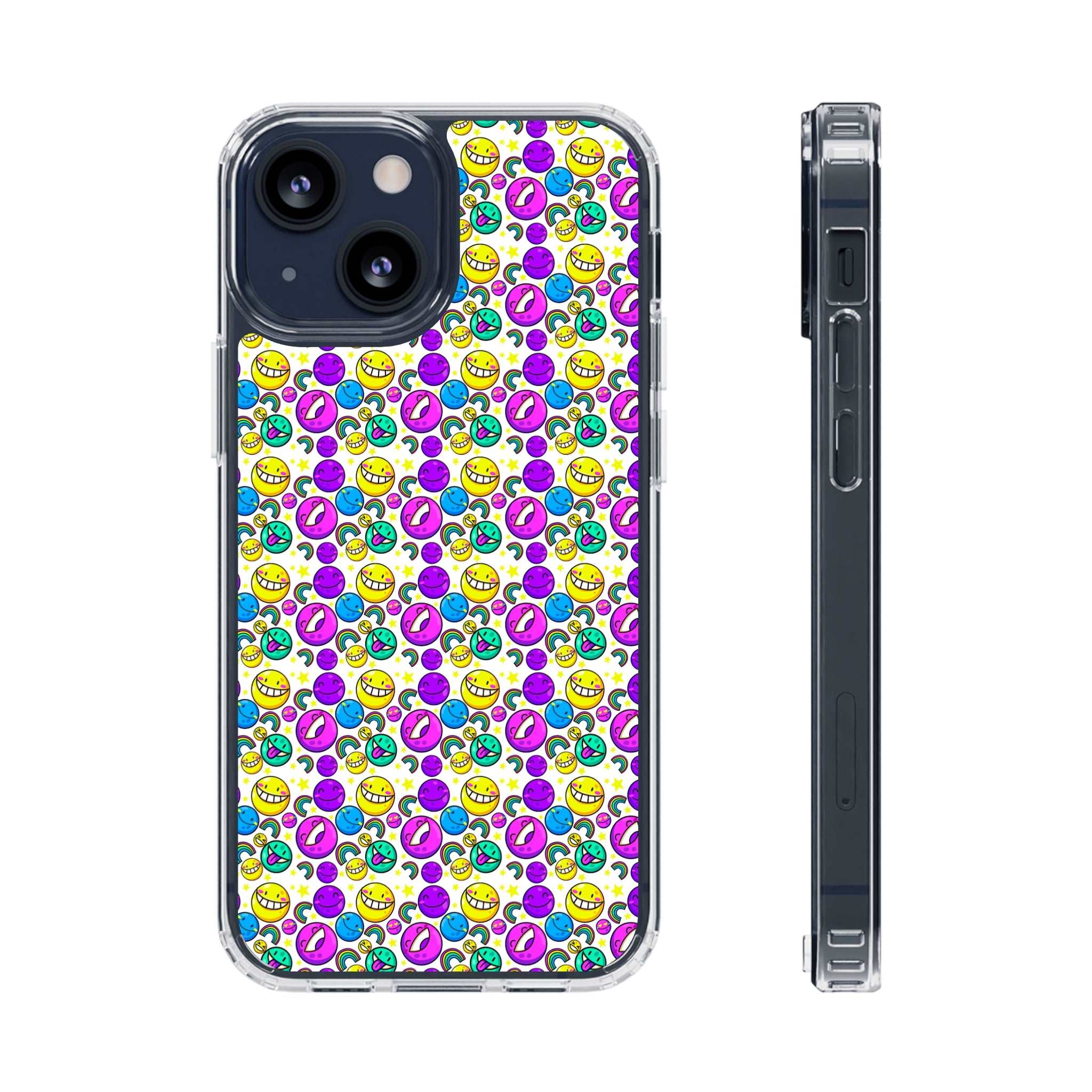 Colourful Emoticons - iPhone Clear Cases iPhone 13 Mini Without gift packaging - phone cases