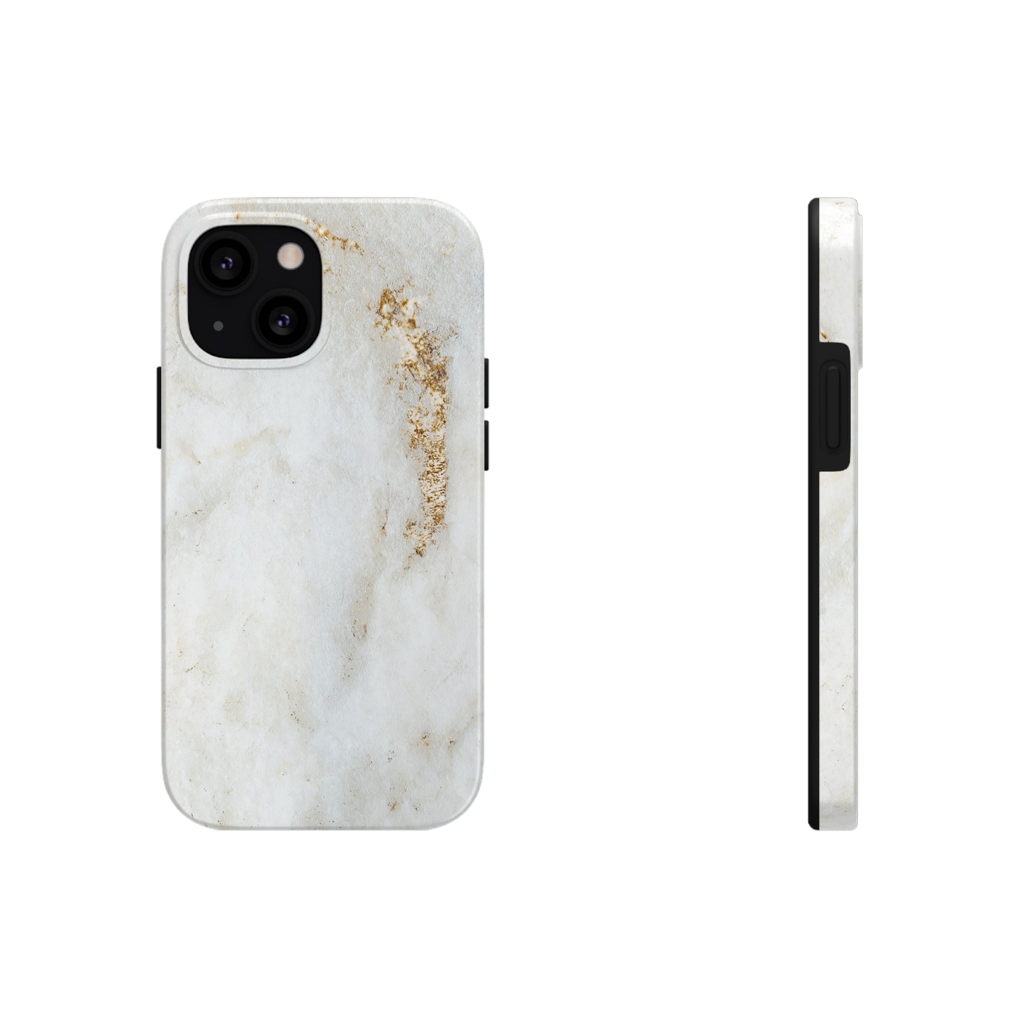 White Golden Marble - iPhone Tough Cases iPhone 13 Mini - phone cases