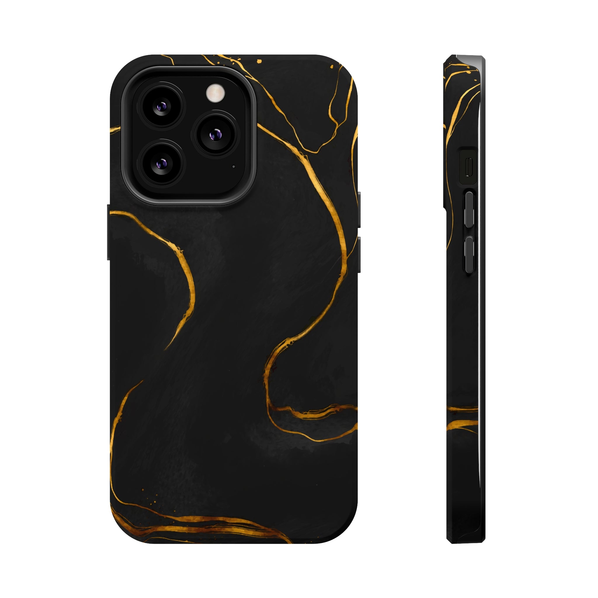 Black Cheetah Golden Marble - MagSafe Cases iPhone 13 Pro Matte - phone cases