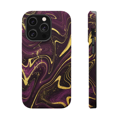 Golden liquid marble - MagSafe Cases iPhone 14 Pro Matte - phone cases