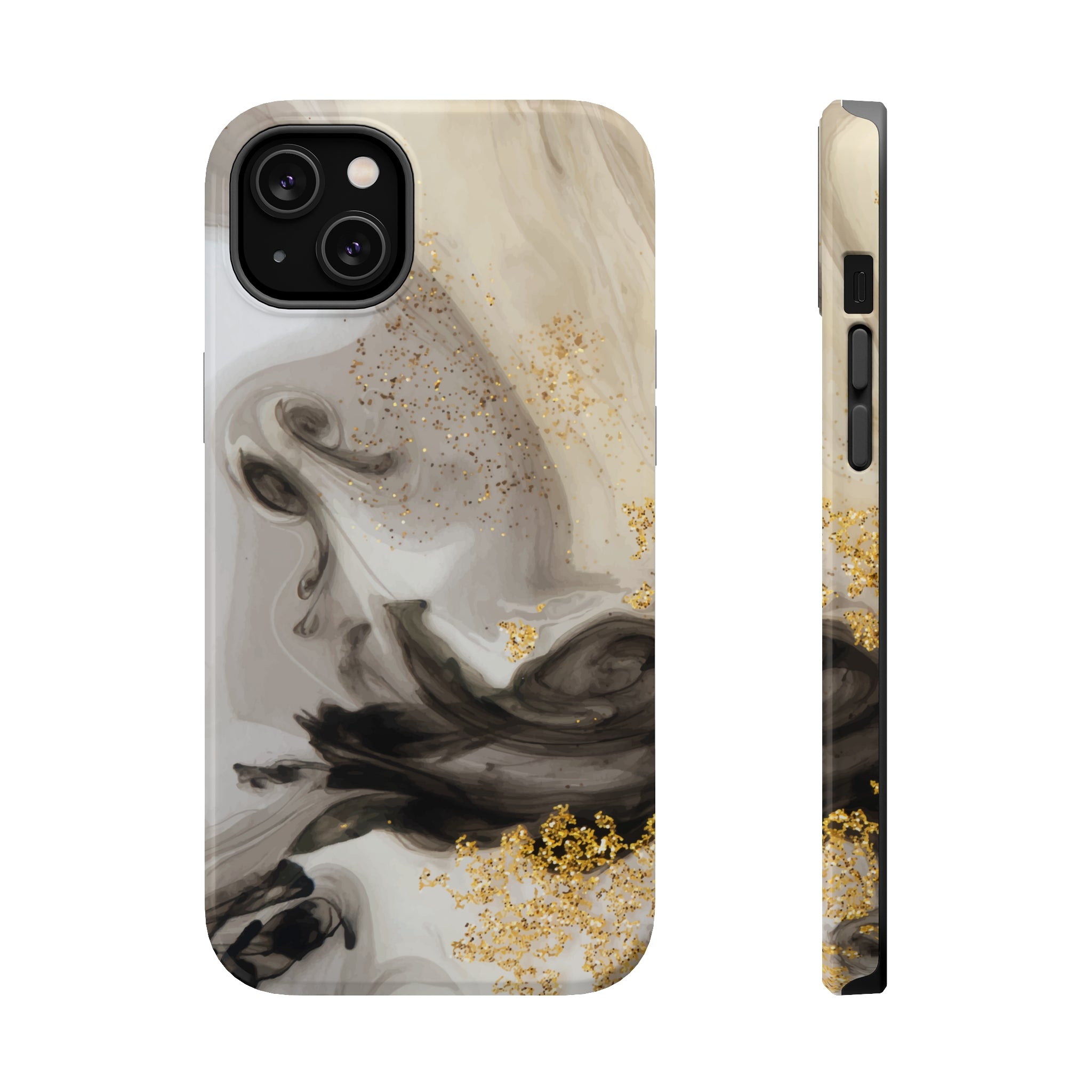 Gold Glitter - MagSafe Cases iPhone 14 Plus Glossy - phone cases