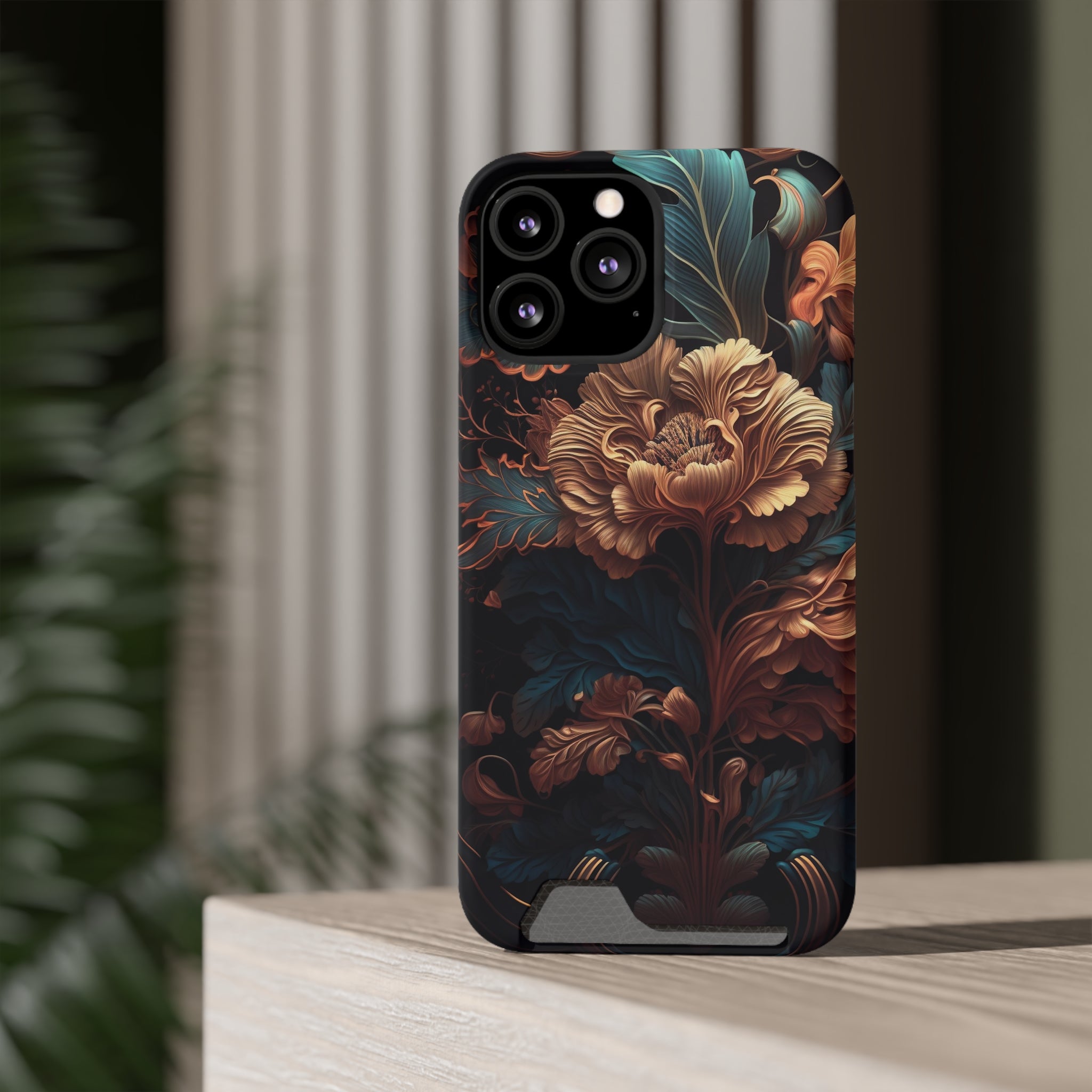 Dark floral - Card Holder Cases - phone cases