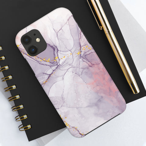 White Liquid Marble - iPhone Tough Cases - phone cases