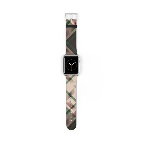 Apple Watch Band - 100% Faux Leather 42 - 45 mm Silver Matte - phone cases