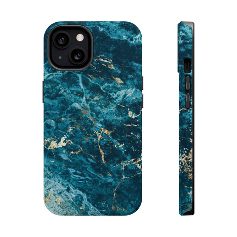 Liquid Blue marble - MagSafe Cases iPhone 13 Matte - phone cases