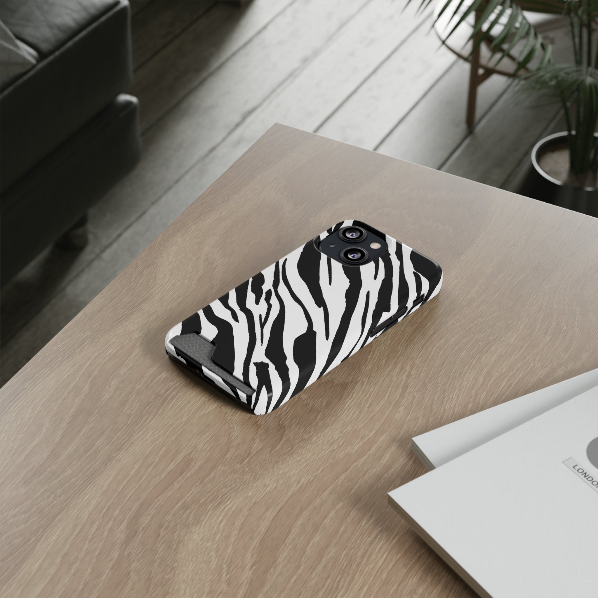 Zebra Black Wait - Card Holder Cases - phone cases