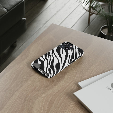 Zebra Black Wait - Card Holder Cases - phone cases