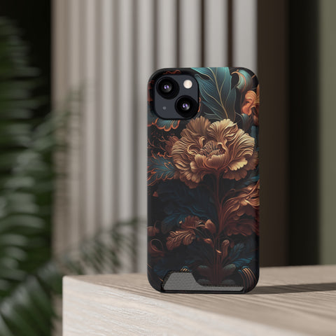 Dark floral - Card Holder Cases - phone cases