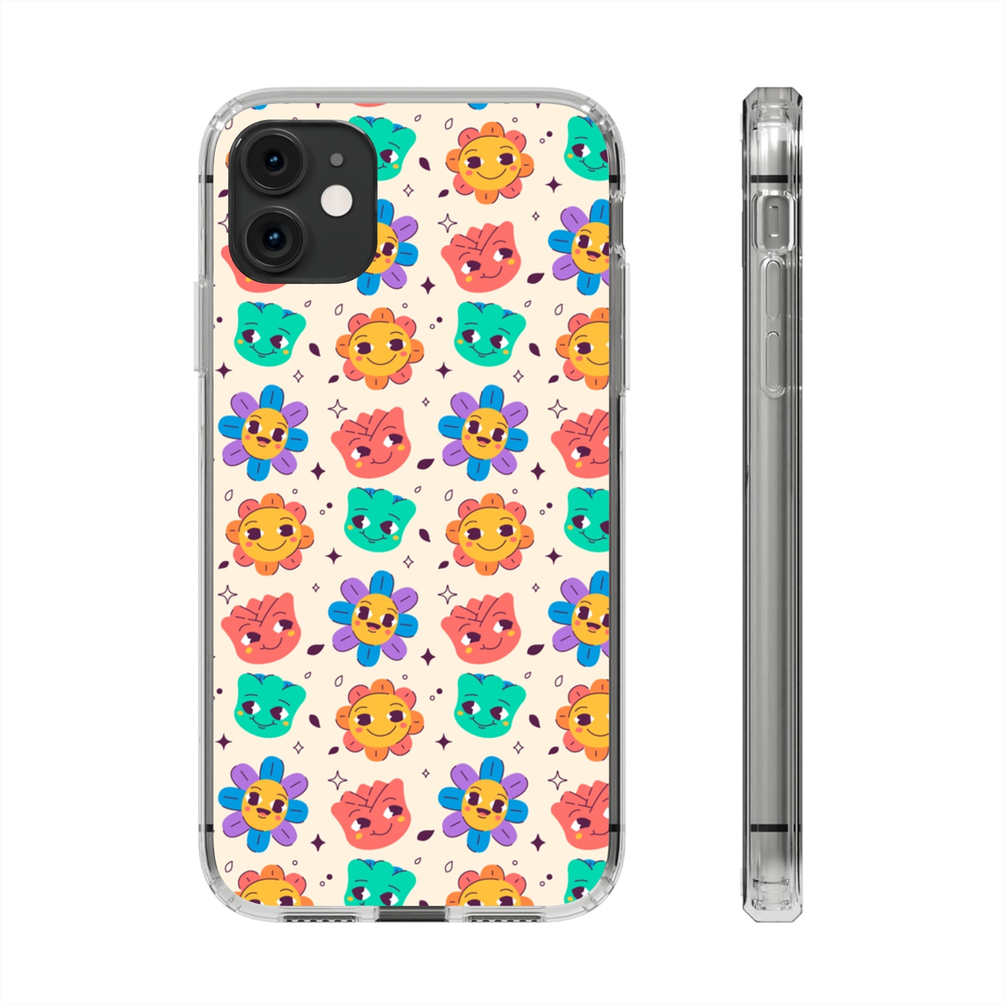 Face Floral - iPhone Clear Cases iPhone 11 Without gift packaging - phone cases