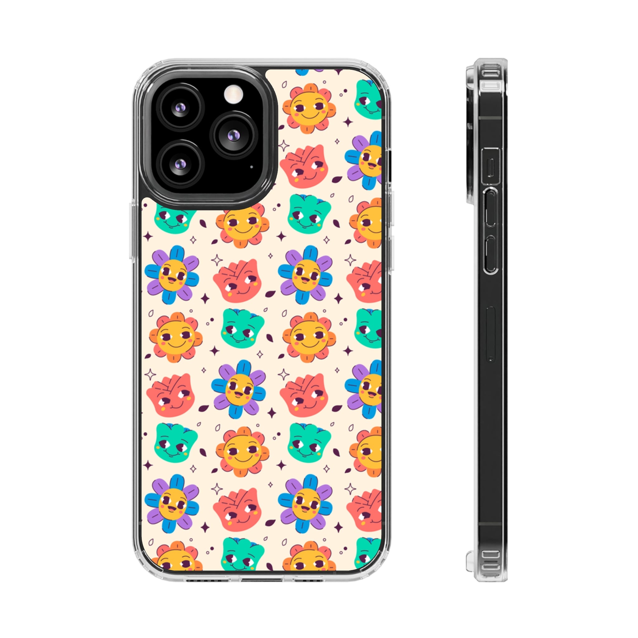 Face Floral - iPhone Clear Cases iPhone 13 Pro Max Without gift packaging - phone cases