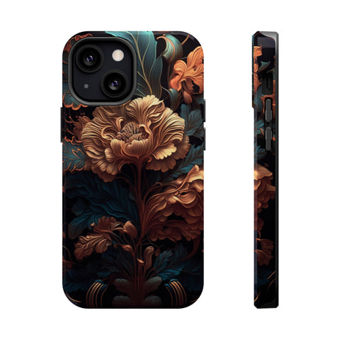 Dark floral - MagSafe Cases iPhone 13 Mini Glossy - phone cases