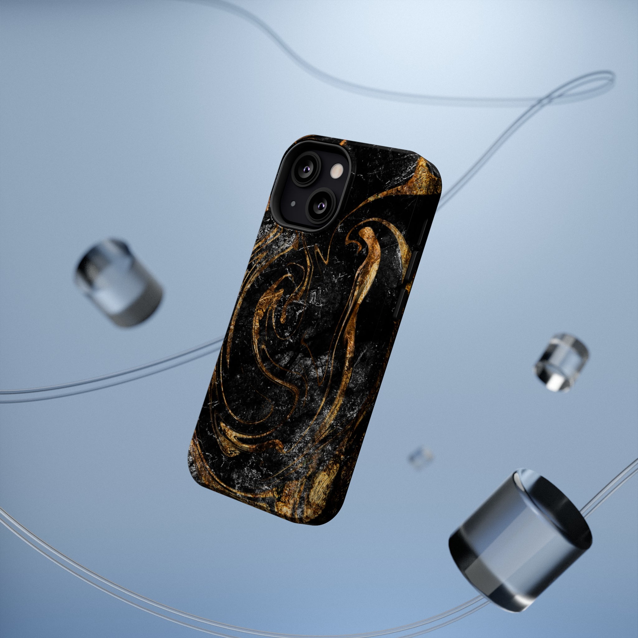 Golden Liquid Marble - MagSafe Cases - phone cases