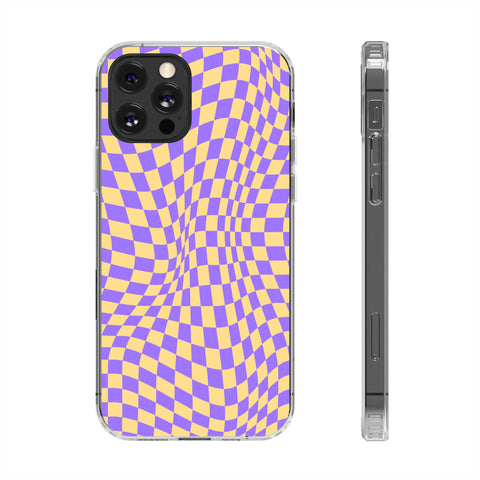 checkerboard - iPhone Clear Cases iPhone 12 Pro Without gift packaging - phone cases