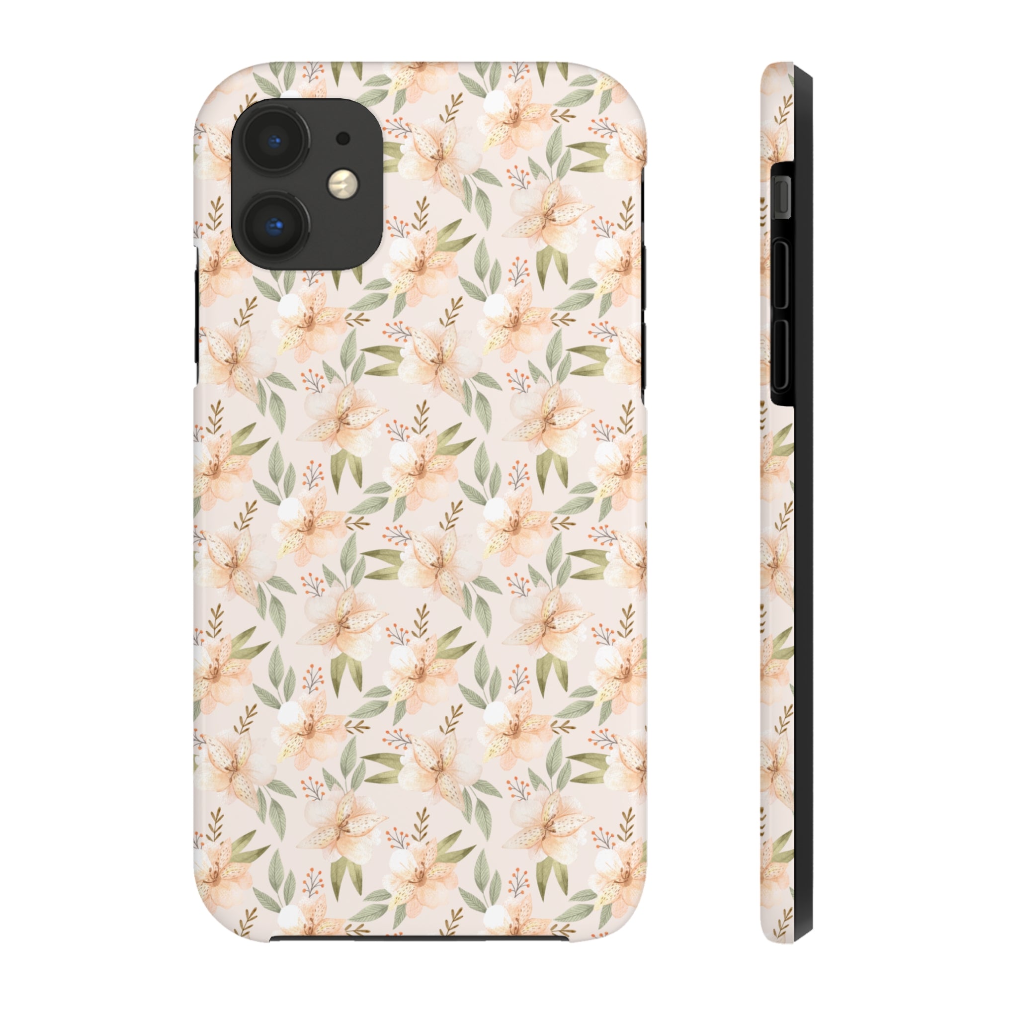 Pink Floral - iPhone Tough Cases iPhone 11 - phone cases