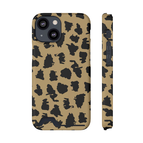 Leopard - Card Holder Cases iPhone 13 Mini Matte Without gift packaging - phone cases