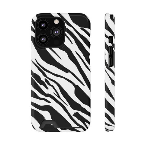 Zebra Black Wait - Card Holder Cases iPhone 13 Pro Glossy Without gift packaging - phone cases