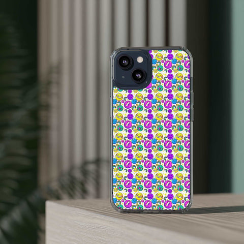 Colourful Emoticons - iPhone Clear Cases - phone cases