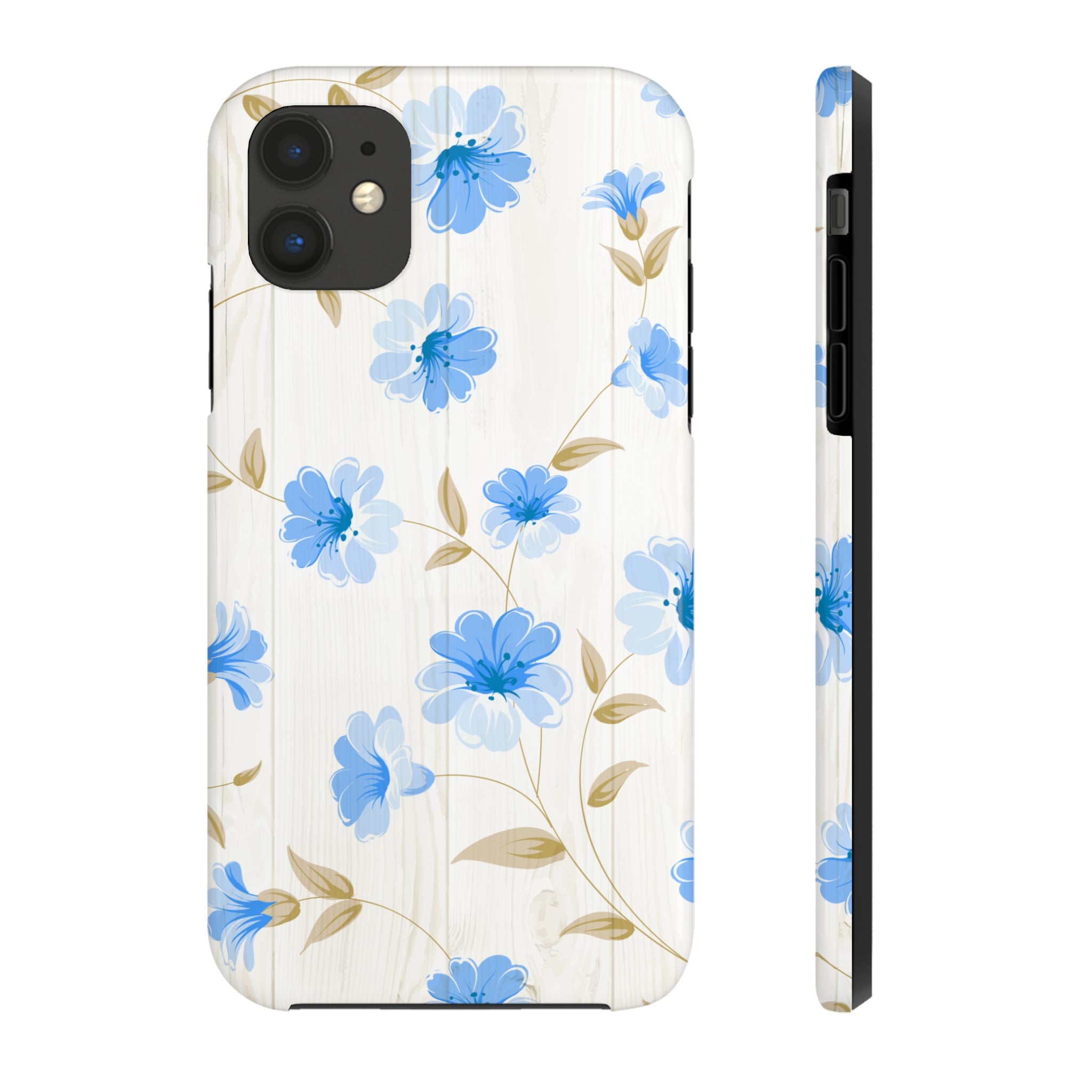 Blue Floral - iPhone Tough Cases iPhone 11 - phone cases