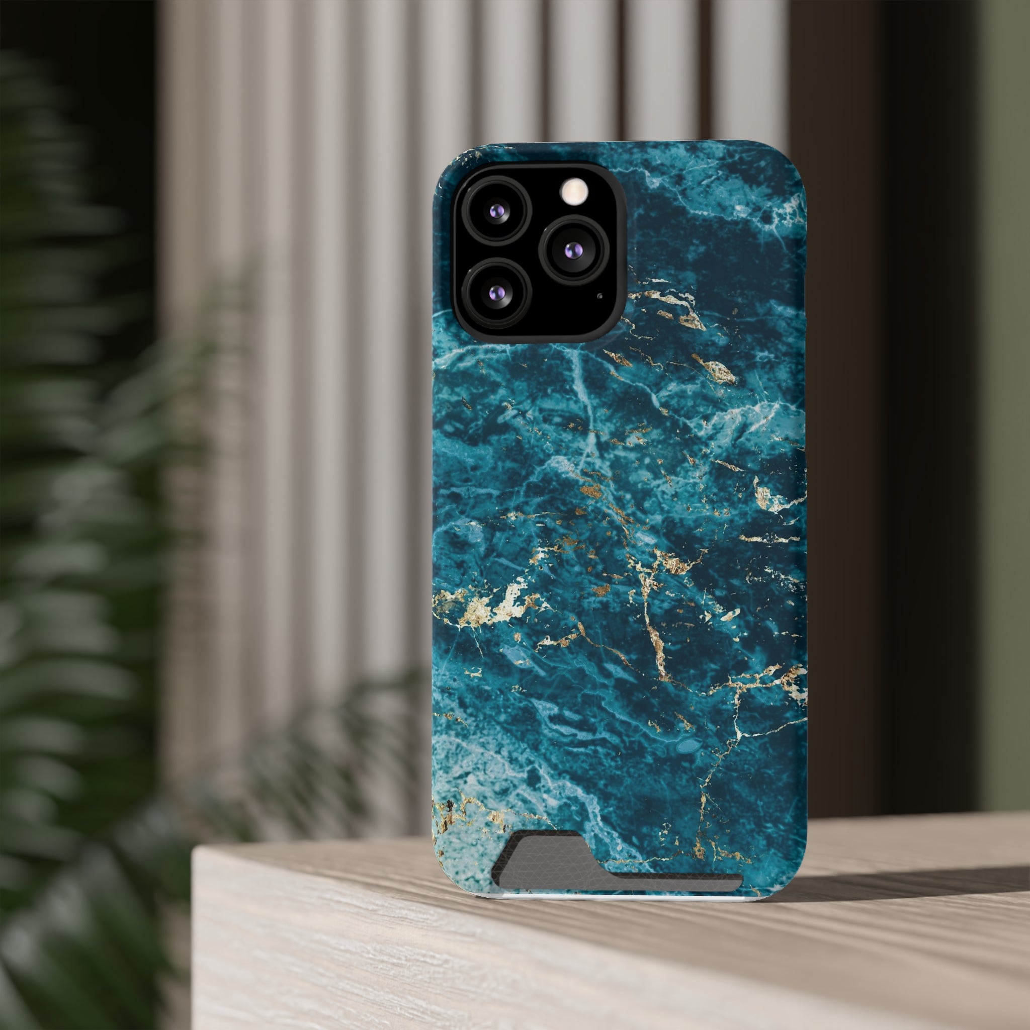 Liquid Blue marble - Card Holder Cases - phone cases