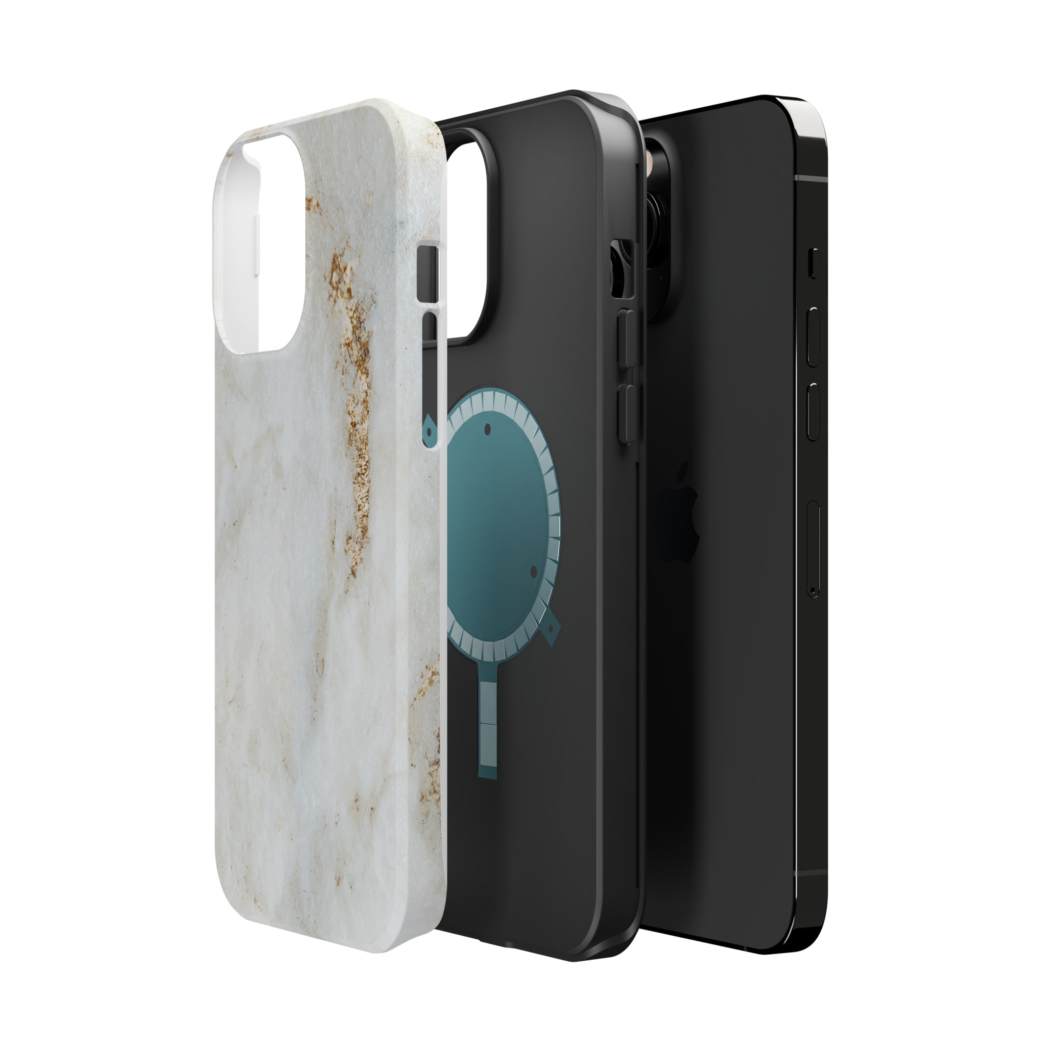 White Golden Marble - MagSafe Cases - phone cases