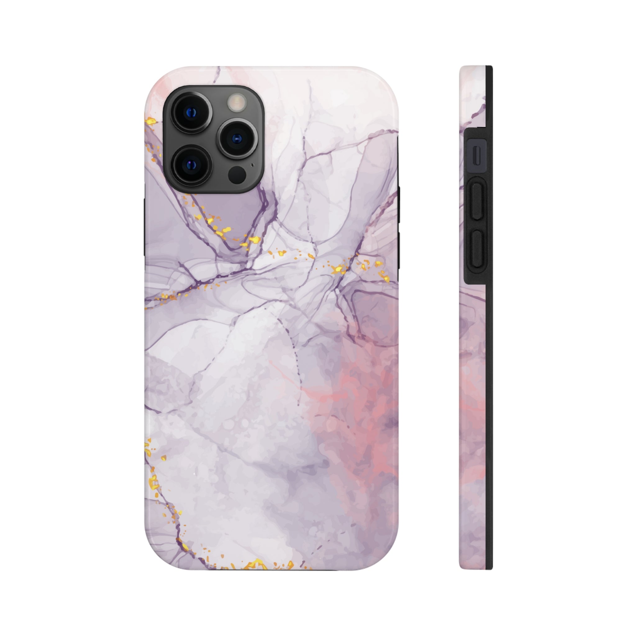 White Liquid Marble - iPhone Tough Cases iPhone 12 Pro - phone cases