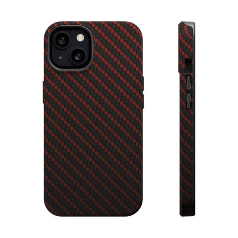 Red carbon fiber - MagSafe Cases iPhone 13 Matte - phone cases