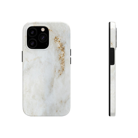 White Golden Marble - iPhone Tough Cases iPhone 13 Pro - phone cases